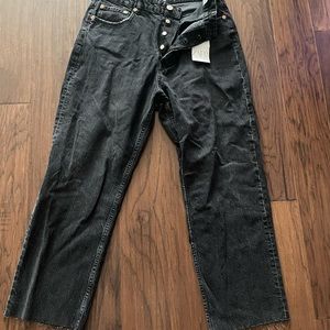 Zara Black High Rise Ankle Jeans